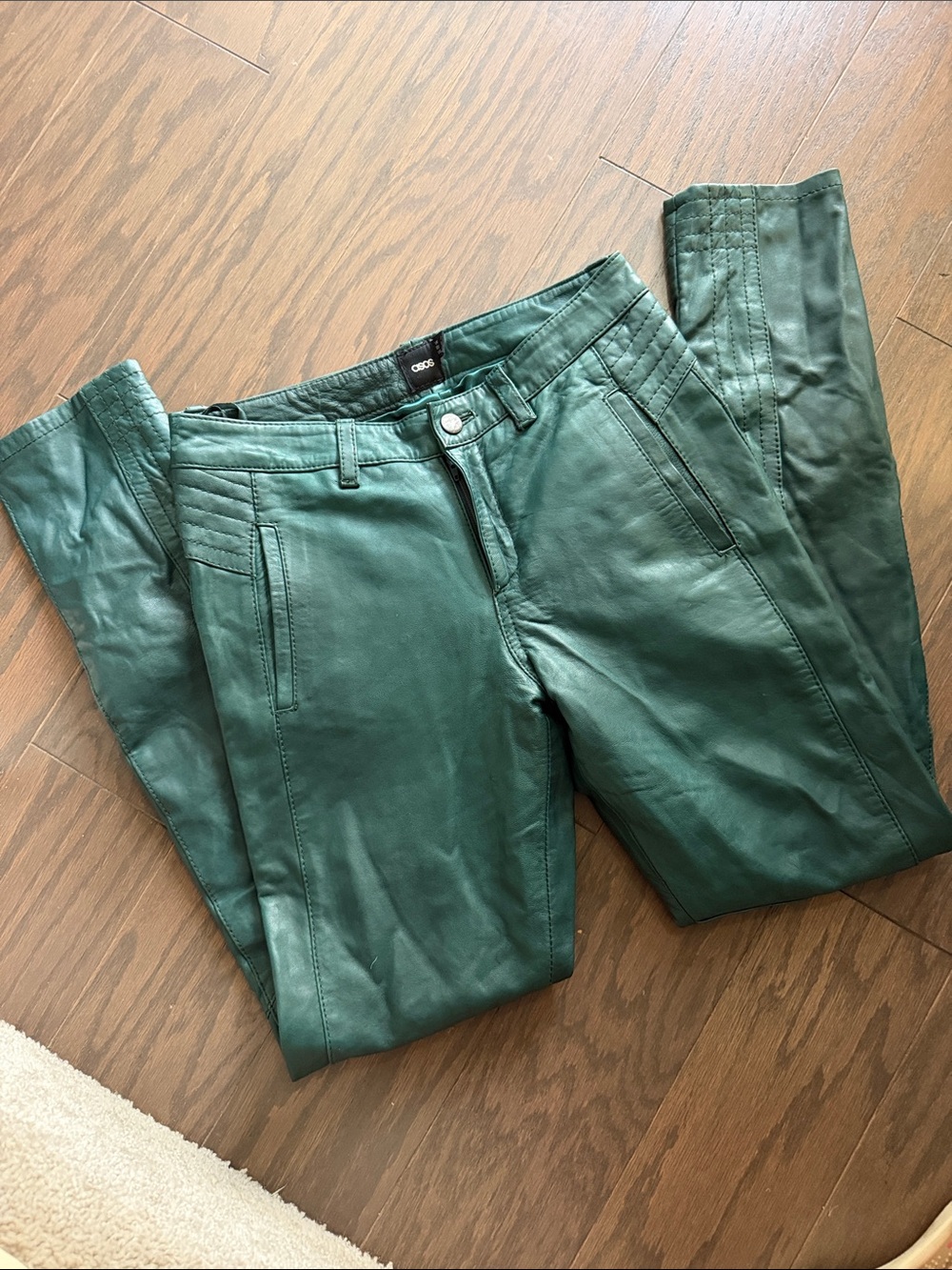 Green Leather Pants